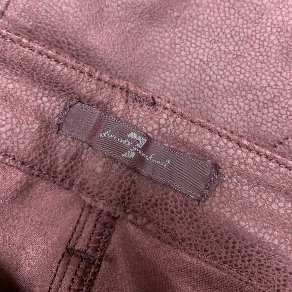 7 for all mankind knee seam coated skinny jeans - Picture 5 of 7